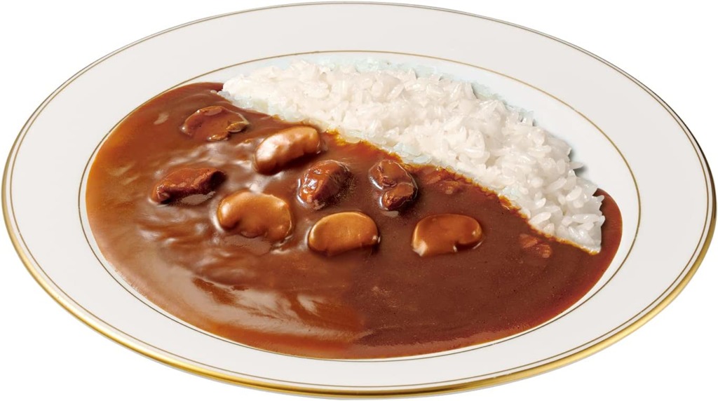 江崎グリコ 「カレー職人欧風カレー中辛170g」レンジでチンするだけ！本格的なソースが楽しめる　マッシュルームも確認できる！